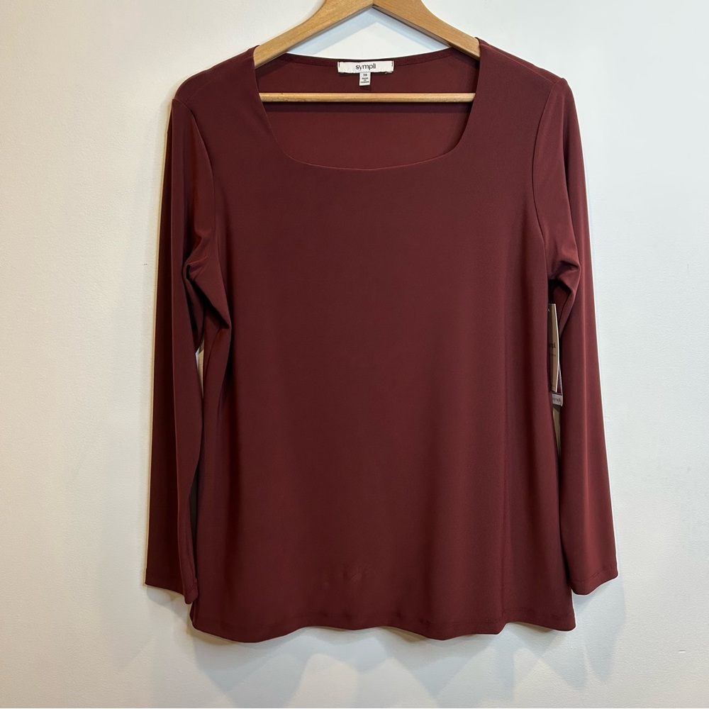 Sympli Soft Square Neck Long Sleeve Top